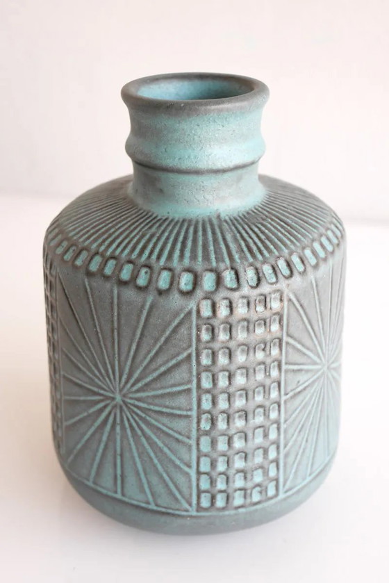 Image 1 of Mid-century Scandinavian modern art design pottery vase by Mari Simmulson for Upsala Ekeby, Sweden, 1970s