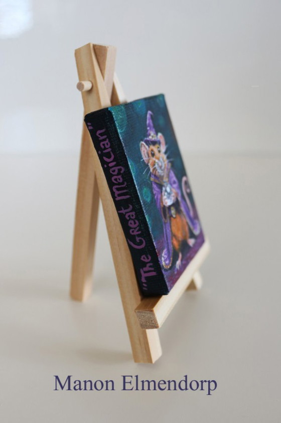 Image 1 of Handgemaltes Mausbild „Der große Magier“