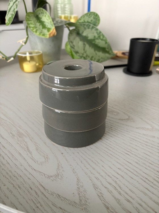 3 portacandele Piet Hein Eek in ceramica grigia, Grigio (foto 5 di 6)