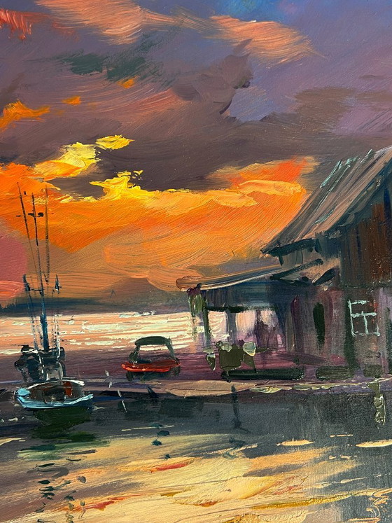 Image 1 of Evening Boat Dock