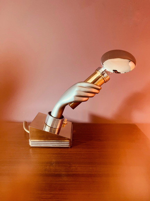 Very Unique! Golden Hand Lamp