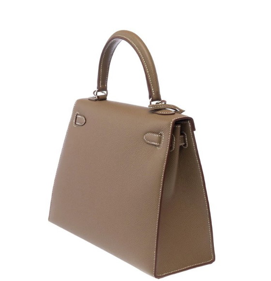 Image 1 of Borsa HERMES Kelly 25 in pelle étoupe - 103212