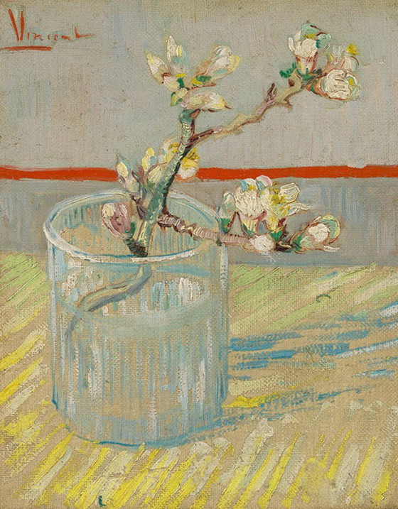Image 1 of Vincent Van Gogh, Branche d'amandier en fleurs (sur toile)