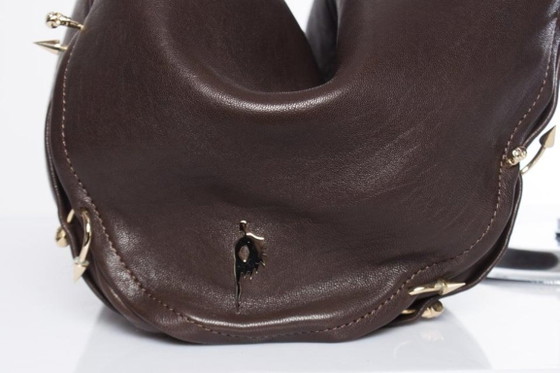 Image 1 of Borsa a tracolla Maison Du Posh in pelle marrone