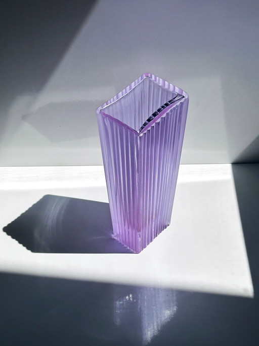 Vintage Vase Oldrich Lipa Alexandrite Glass Block Vase Mid - Century 60s Bohemia Czech Neodym Sklo Union Moser