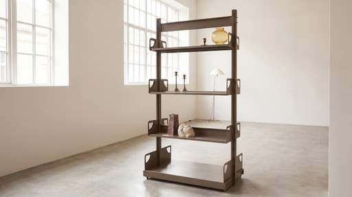 Étagère vintage à rebords Vago, design industriel milieu du siècle