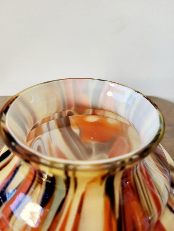 Image 1 of Art deco opaline glazen vaas, Verreries de Scailmont, Henri Heemskerk, België