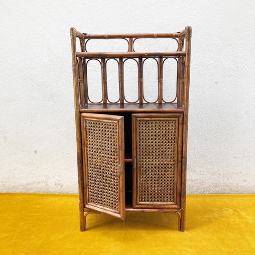 Woven bamboo storage unit