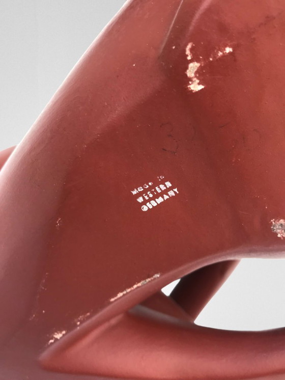 Image 1 of Cortendorf ceramic nude brown sculpture h. 35,5cm figure erotic naked woman model no. 1286 made in western germany vintage