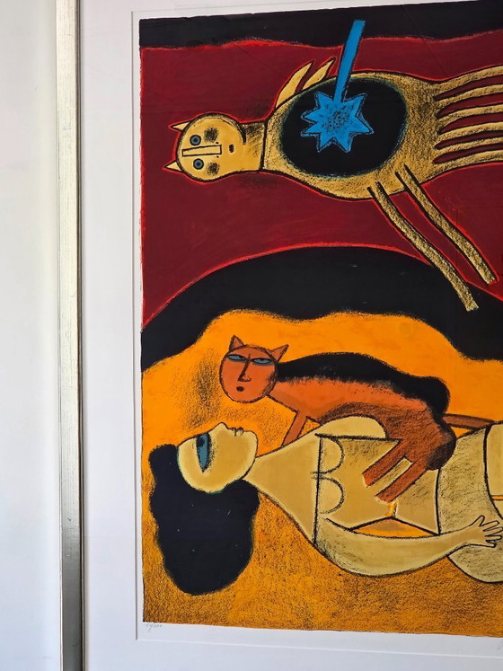 Image 1 of Corneille - Le grand Oiseau Du Desert & Le Reine Des Sables - 24/200 - 1999 - Firmado a mano