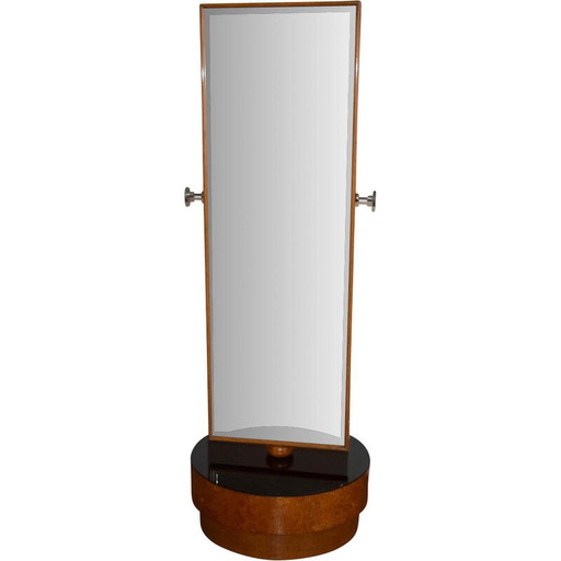 Vintage scharnierspiegel van Halabala voor UP Zavody, 1930