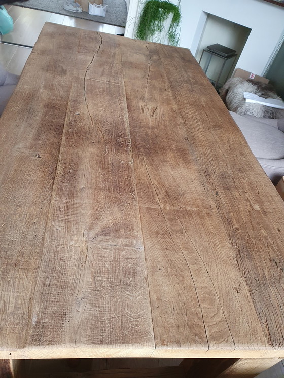 Image 1 of Vecchio tavolo da monastero francese in quercia