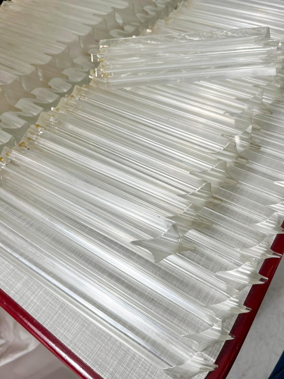 Image 1 of  Gran araña/lámpara de techo de Paolo Venini, cascada, cristal de Murano, Italia, años 70