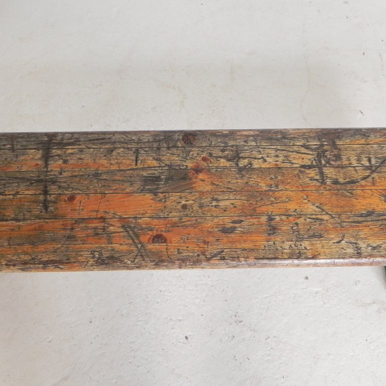 Image 1 of Folding bench, folding bench for terrace, 216 cm long, 1960s