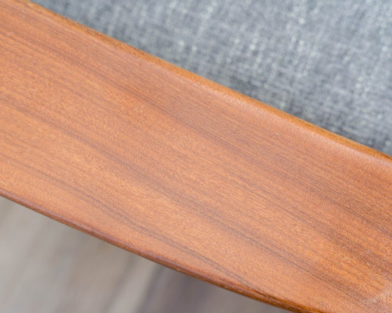 Image 1 of 60s daybed/sofa in teak, newly upholstered.