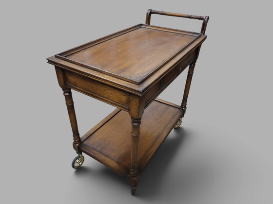 Carrello bar classico, tavolo da vino, mobile bar, dimensioni: 80x44cm e 70cm di altezza. – Carrelli bar, Wood (photo 2 of 5)