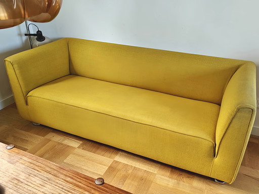 Gelderland 4800 De Ploeg in tessuto da 2,5 posti giallo oro, in buone condizioni