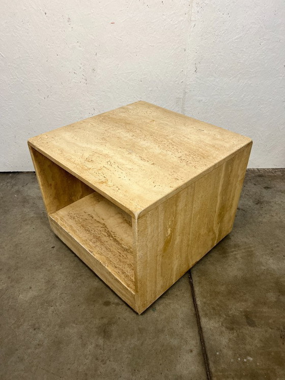 Image 1 of Tavolino da caffè/tavolino vintage. Travertino, Italia, anni '80