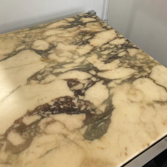 Image 1 of Tavolino vintage in onice nei toni del grigio/sabbia