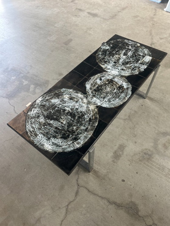 Image 1 of Coffee table, Belarti Tile table with chrome frame