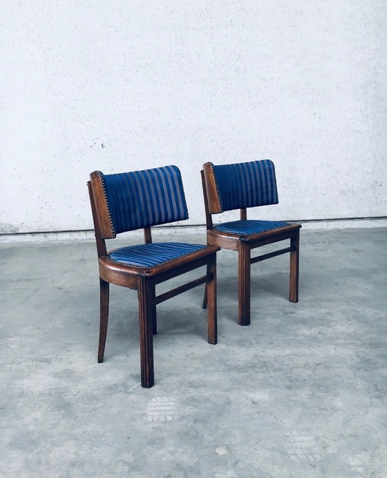 Image 1 of Ensemble de chaises Art Déco à dossier incurvé, France années 1930