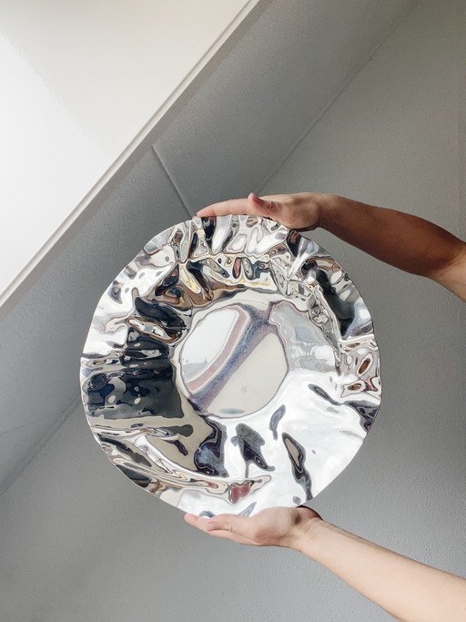 Plateau extra large iconique « Joy n.1 » d'Alessi | 42 cm, acier inoxydable | Icône du design italien