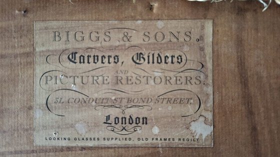 Image 1 of Topstuk: Authentieke Jan Hendrik Verburgh – "Familie Eenden" – Monumentale 19e-eeuwse Biggs & Sons Lijst