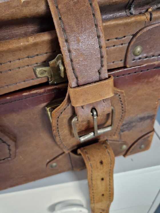 Vintage Reiskoffer – Reistassen, Leather, Metal (photo 3 of 15)
