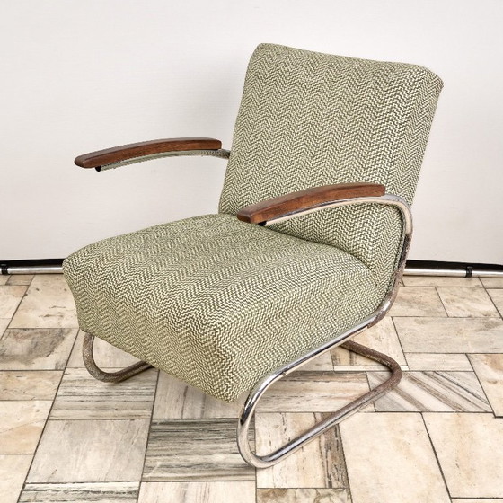 Image 1 of Cantilever Bauhaus Armchair S-411, Thonet, 1930s, Czechoslovakia