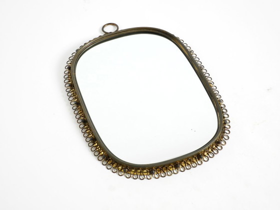 Image 1 of Prachtige messing wandspiegel in mid-century modern stijl van Josef Frank voor Svenskt Tenn Sweden.