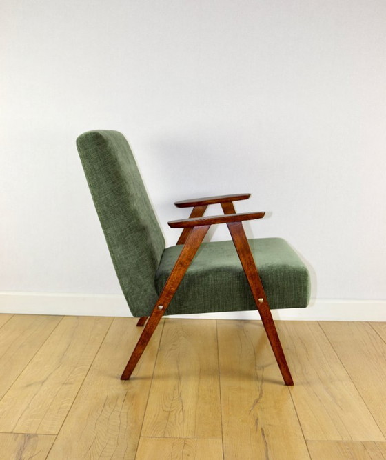 Image 1 of Classic green olive structural armchair like Chierowski