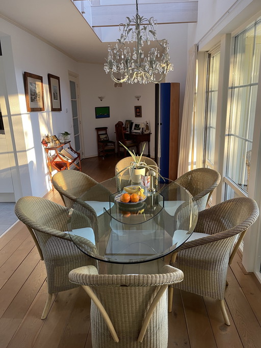 6x Lloyd Loom Dining Chairs