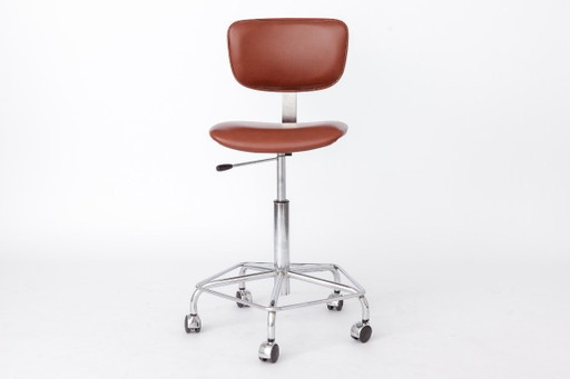 Sedia girevole vintage di Bremshey & Co. | Sedia da ufficio cromata | Germania, anni '80 – draaistoelen (photo 2 of 11)