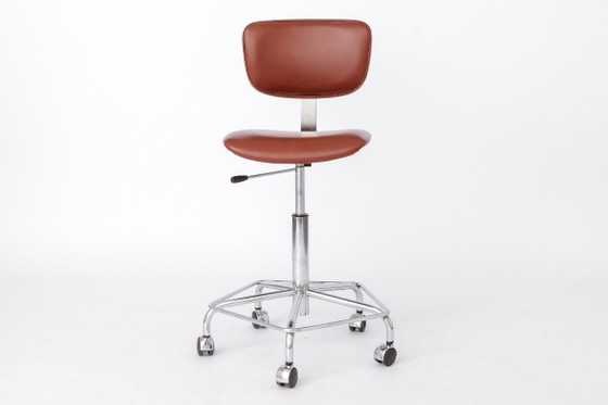 Sedia girevole vintage di Bremshey & Co. | Sedia da ufficio cromata | Germania, anni '80 – Sedie girevoli (photo 2 of 11)