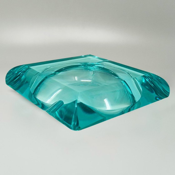 Jaren 70 Mid-Century Aquamarijn Asbak van Fontana Arte. Gemaakt in Italië – Glazen & Karaffen, Crystal (photo 5 of 7)