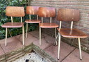 Set di 4 sedie da pranzo vintage Galvanitas S16 _ design olandese 1965