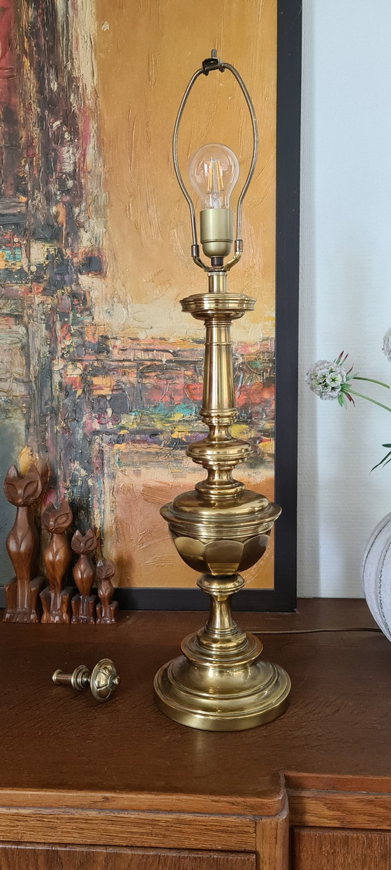 Image 1 of Mid-Century messing Stiffel tafellamp 