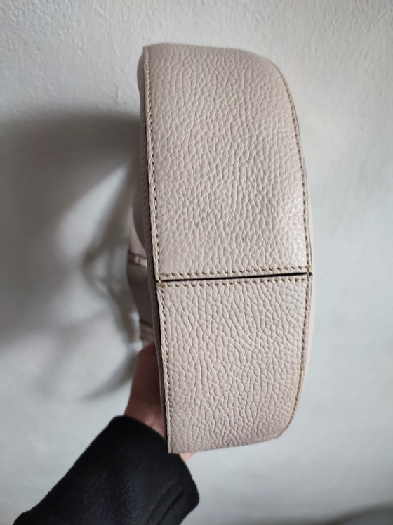 Abro Handbag Shoulder Bag Leather Cream Beige Very Good Condition (photo 14 of 15)