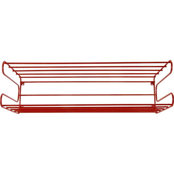 Image 1 of Vintage IKEA red wall rack from the Eighties in Memphis, Pilastro or Tomado 1980s