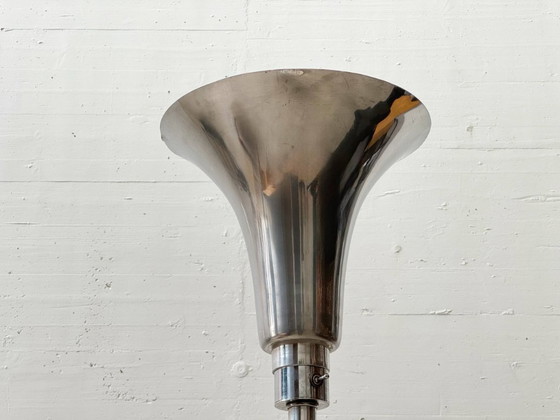 Image 1 of Lámpara de pie Art Déco, metal cromado, década de 1930.