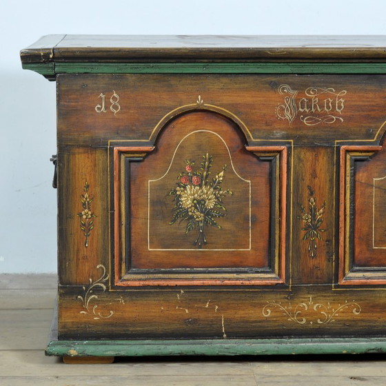 Image 1 of Folk Art Bridal Chest, 1826