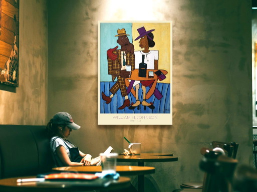Café - William H. Johnson - 1940 - Poster 50 × 70 cm – kunst, Paper (photo 2 of 8)