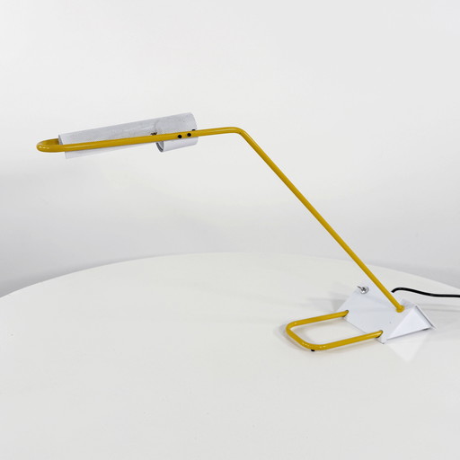 Gele bureaulamp van Candle, jaren 1980