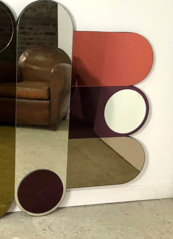 Image 1 of Zirkusspiegel aus Rauchglas, 1994