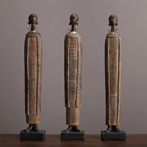 3x Art tribal africain