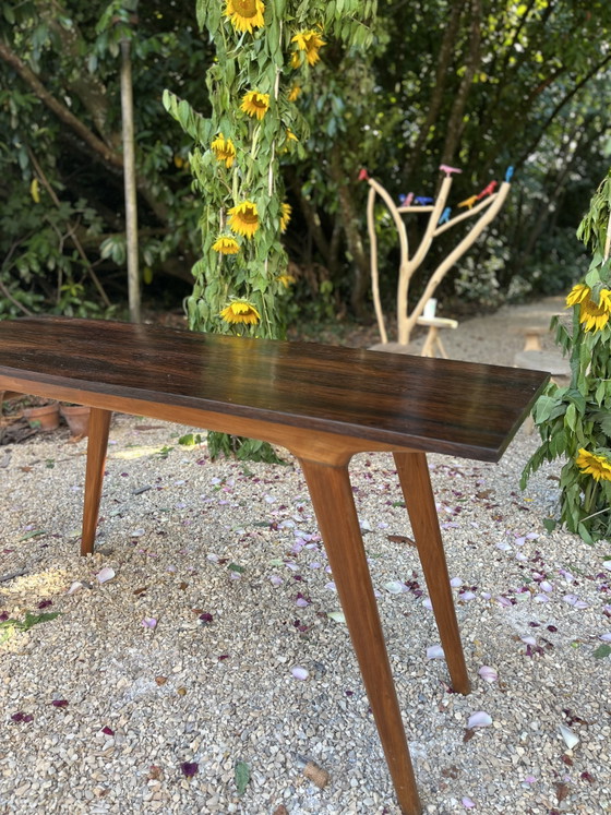 Image 1 of G. Scapinelli. Braziliaanse console van caviuna en palissanderhout.
