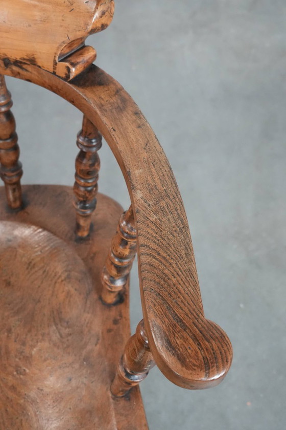 Image 1 of 2 sedie da capitano antiche inglesi dei primi del XIX secolo