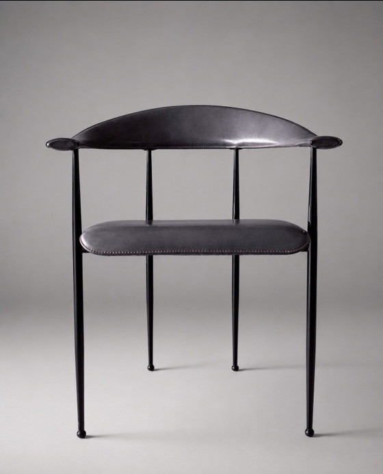 Image 1 of 4 Fasem P40 lederen fauteuils, Vegni & Gualtierotti, ca.90s