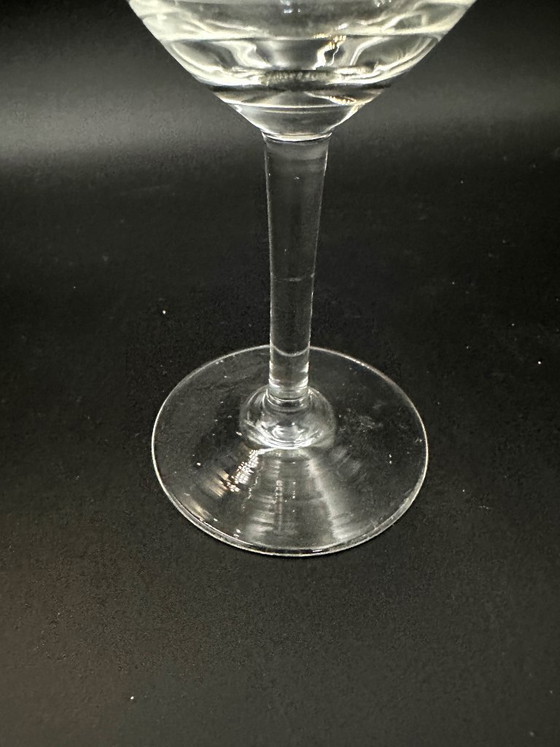 Image 1 of 3 copas de vino Art Déco de los años 40 con borde dorado
