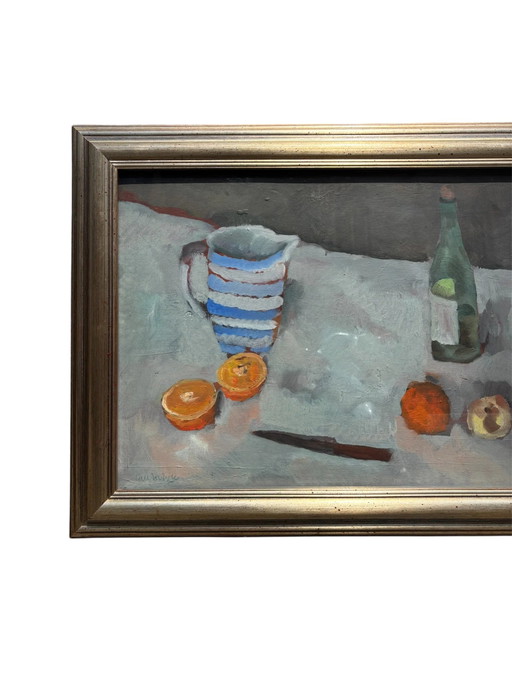 Still Life Oil Painting on Board by Domenico Cantatore 1960s – schilderijen tekeningen (photo 2 of 9)